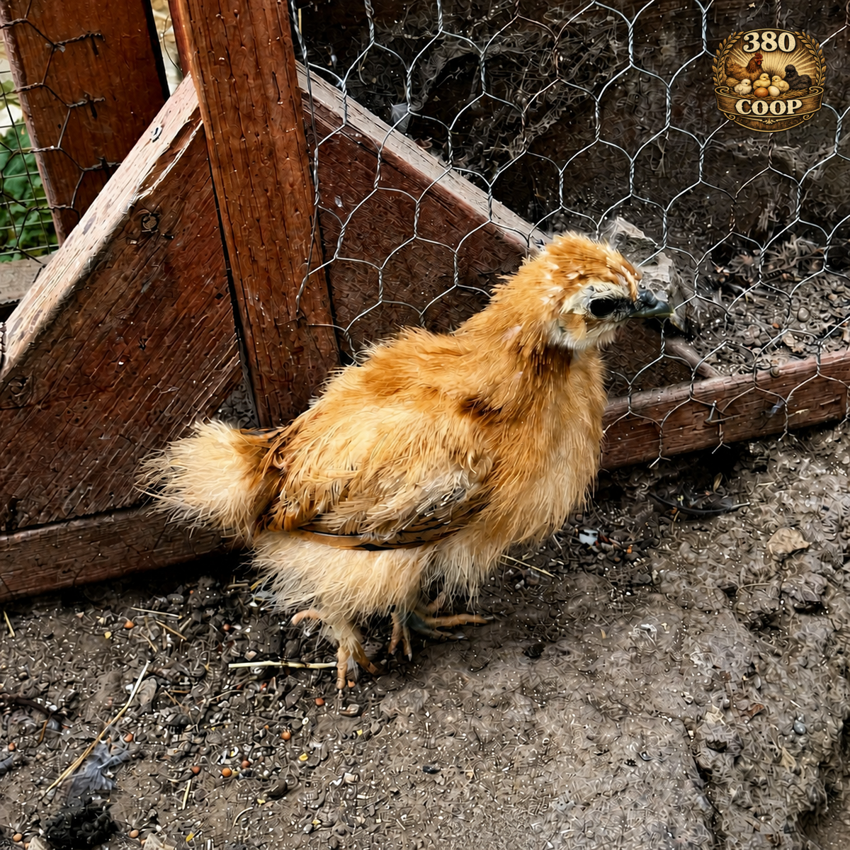Silkie-mix chick